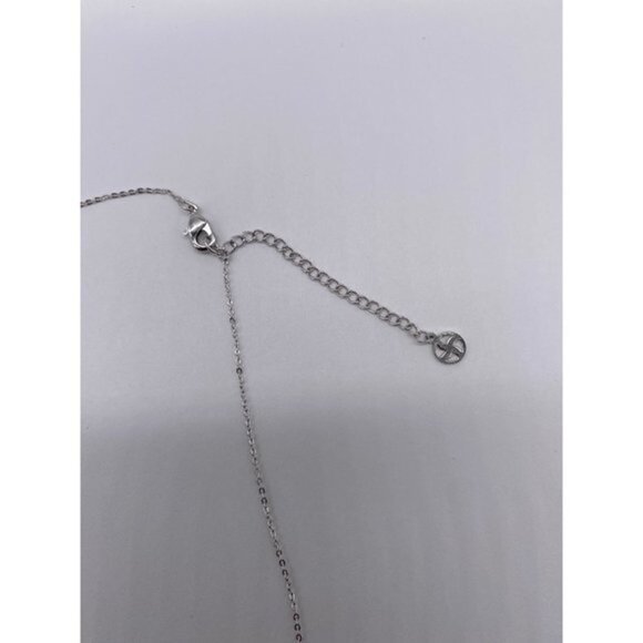 Women’s Love Cubic Zircon Necklace Sliver Tone - Picture 8 of 14